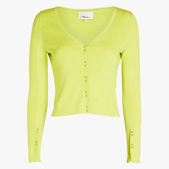 3.1 Phillip Lim Picot Stitch Cotton Wool Cardigan ALT ASO True Beauty - Picture 3 of 11